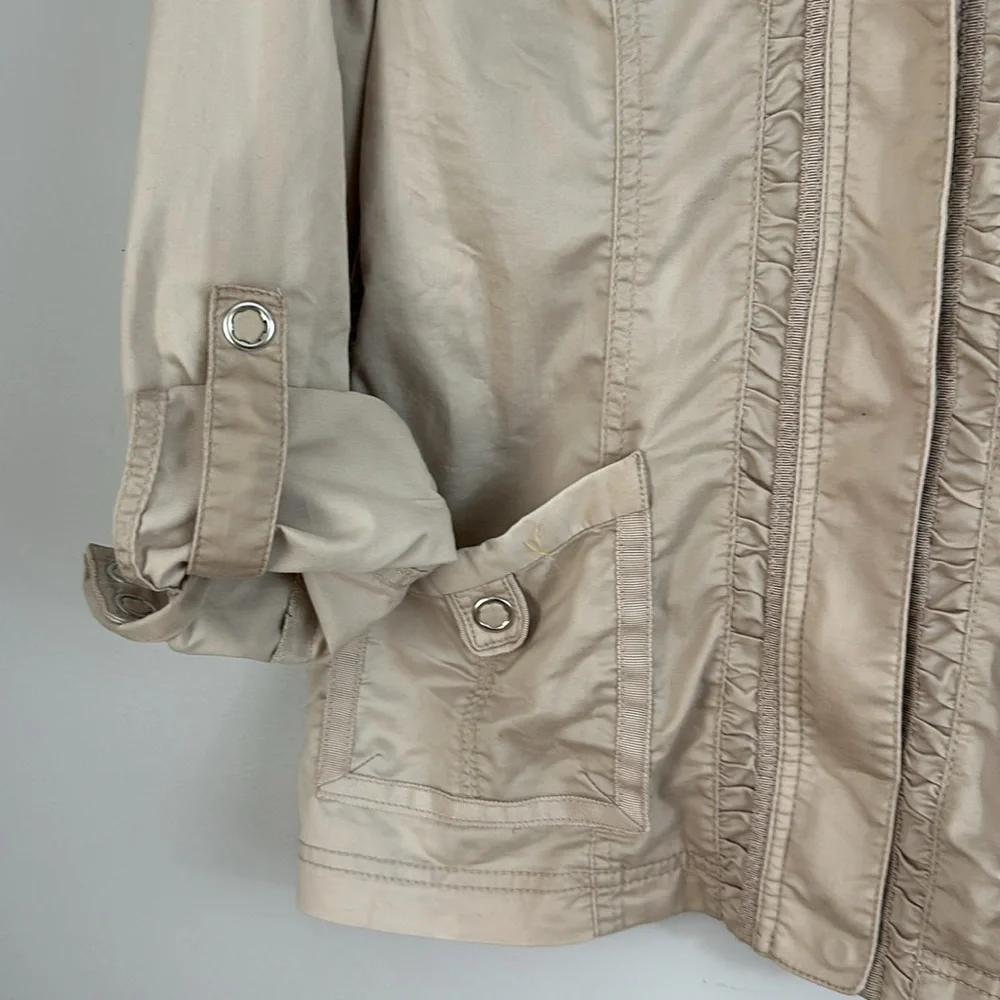 White House, black market, beige cotton blend jacket size 6 - Picture 5 of 11